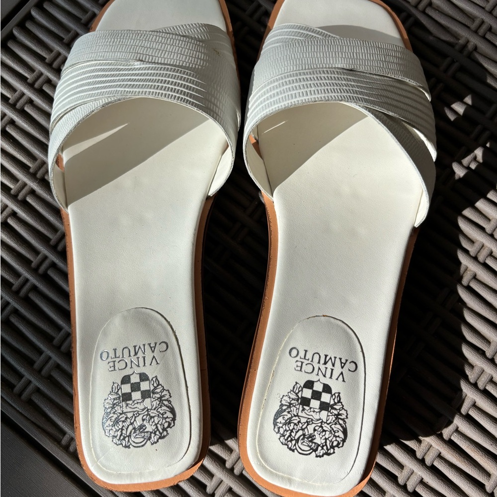 Vince Camuto  white Women's Slide Sandals